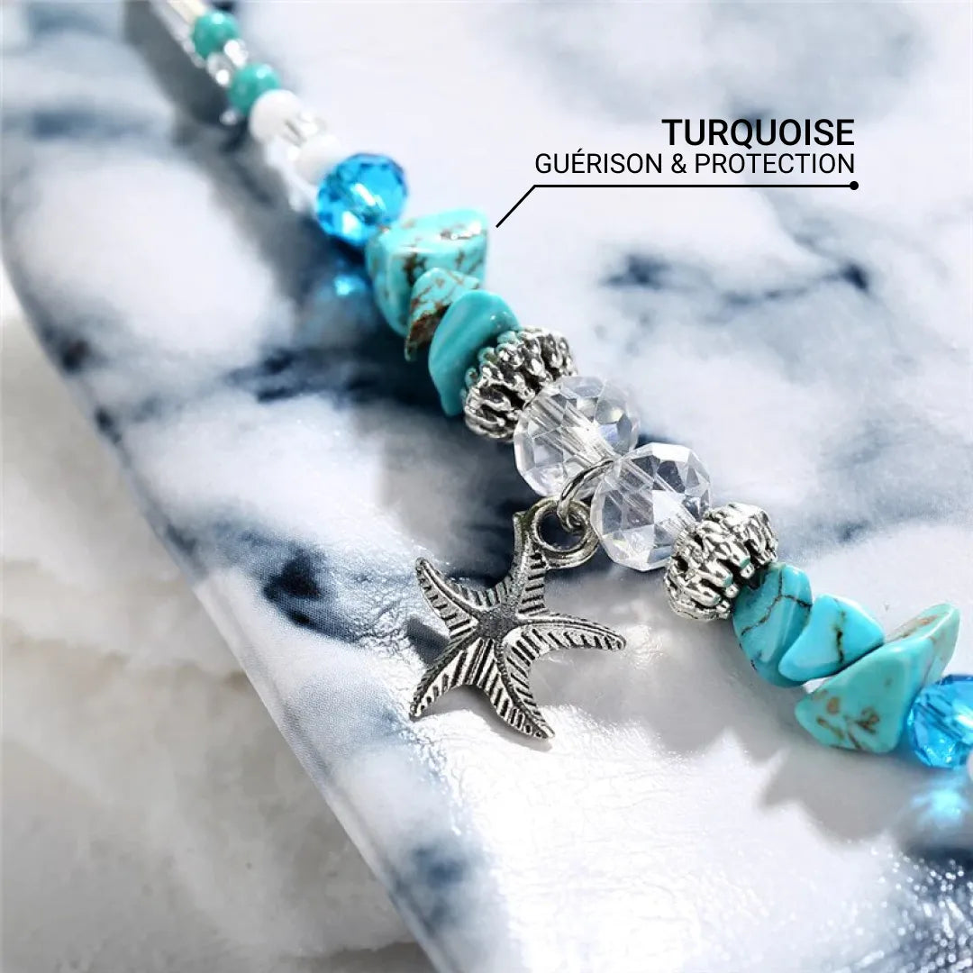 Turquoise Starfish Ankle Bracelet