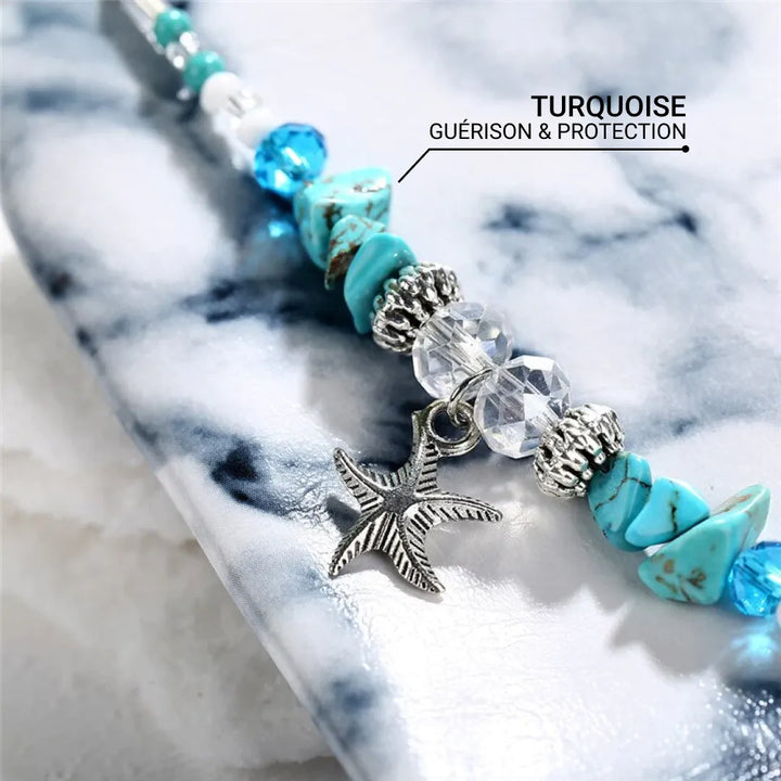 Turquoise Starfish Ankle Bracelet