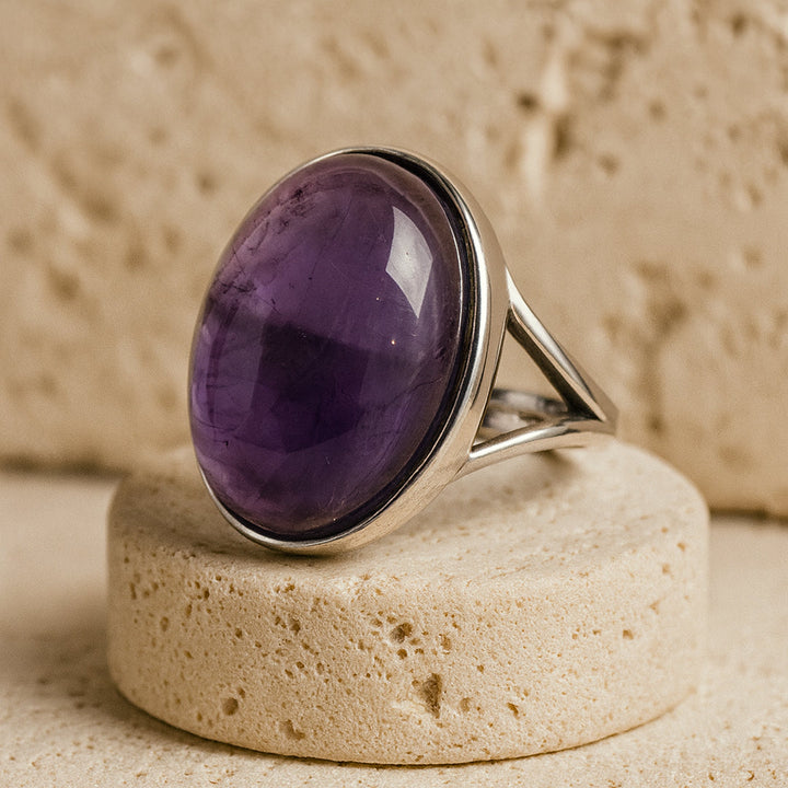 "Calm Soul" Ring in Amethyst & Silver