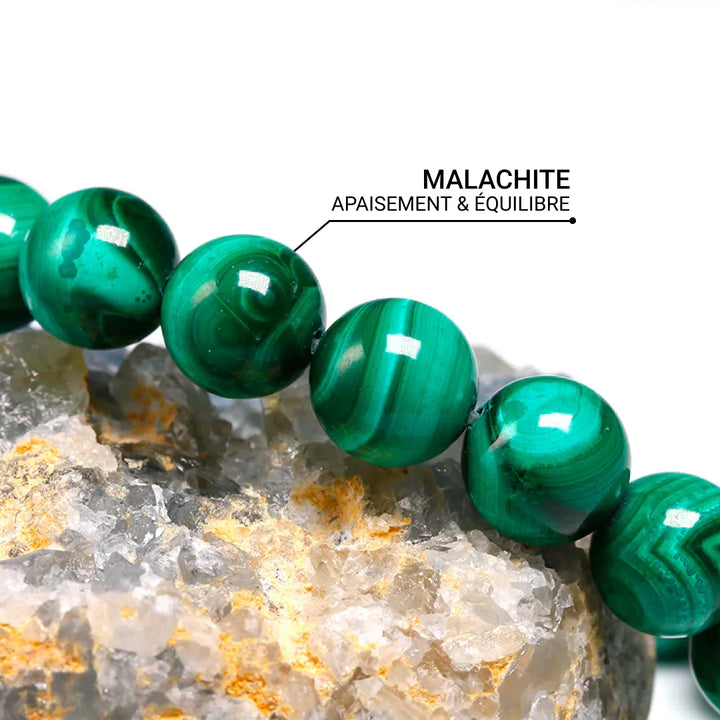 "Purification" Bracelet in Genuine Malachite