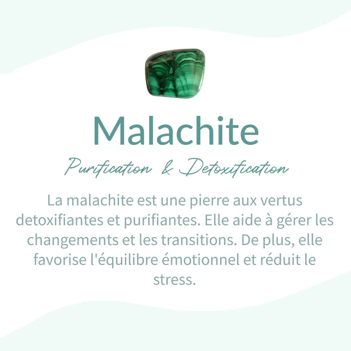 "Purification" Bracelet in Genuine Malachite