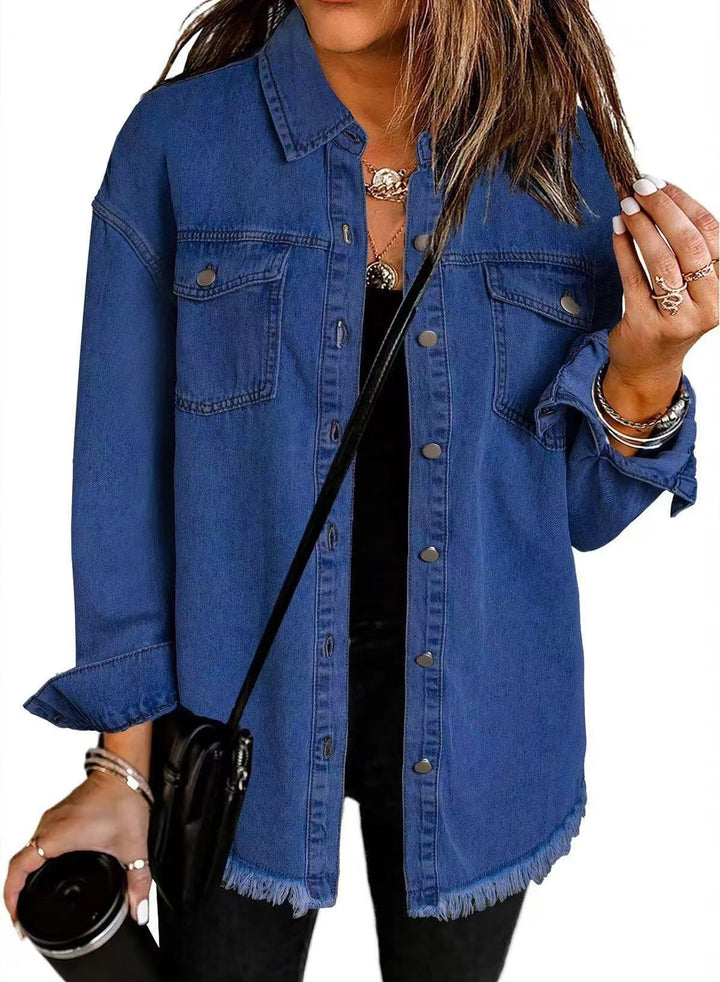 Jolien – Long-Sleeve Denim Jacket with Pockets