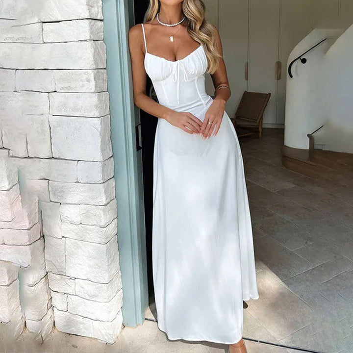 Elegant Lace-Up Dress