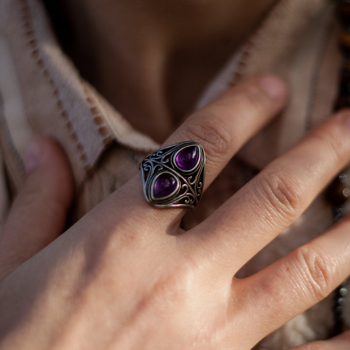 "Intuitive Spirit" Ring in Amethyst & Silver