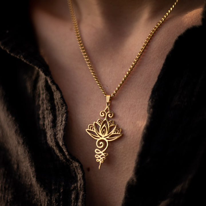 "Unalome Lotus" Pendant
