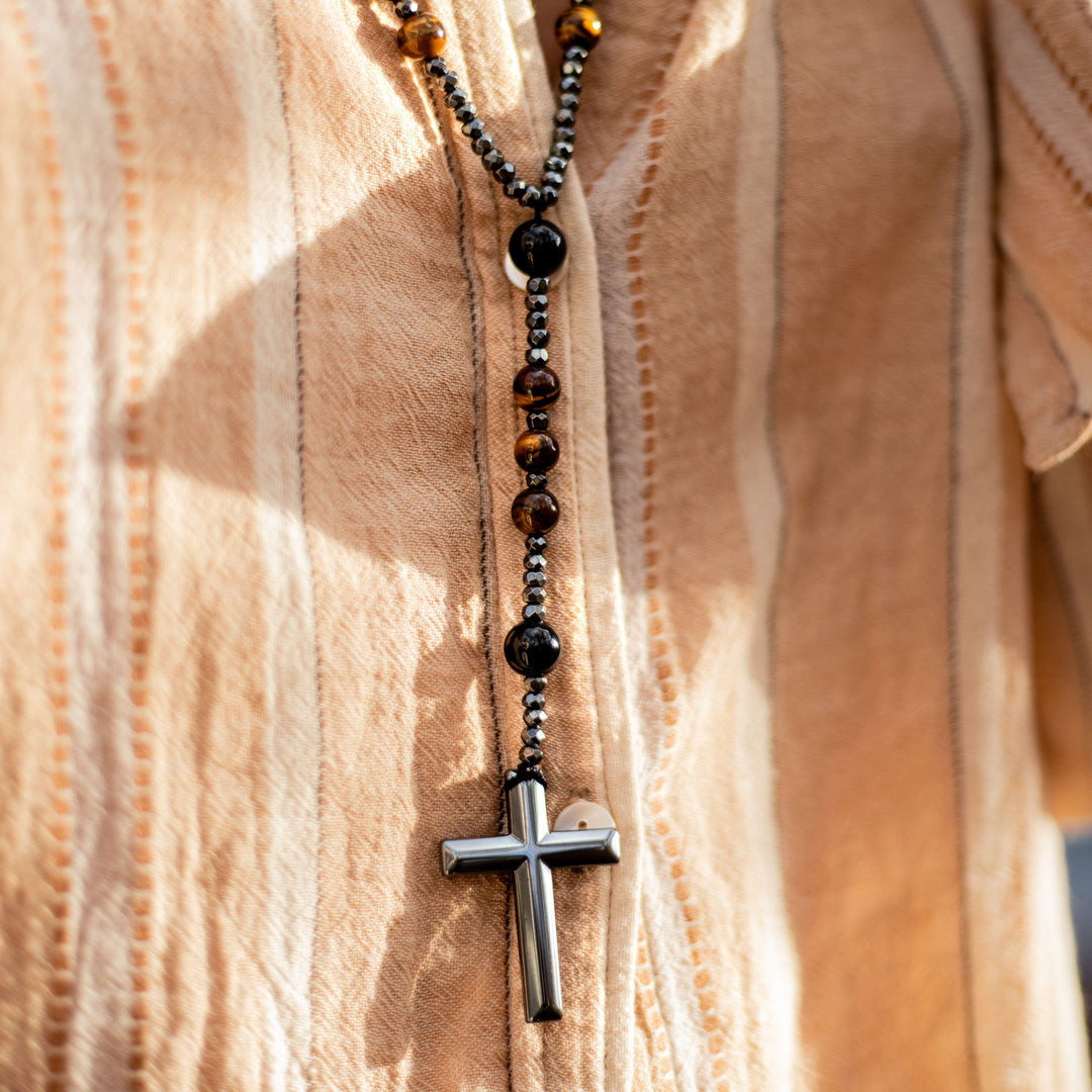 "Protection" Beaded Necklace in Tiger's Eye