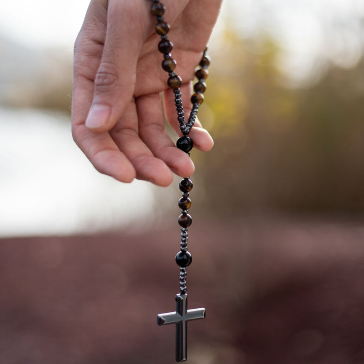 "Protection" Beaded Necklace in Tiger's Eye