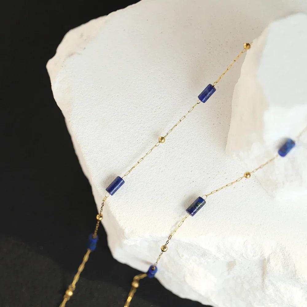 "Harmonie Céleste" Set in Lapis Lazuli & Gold-Plated