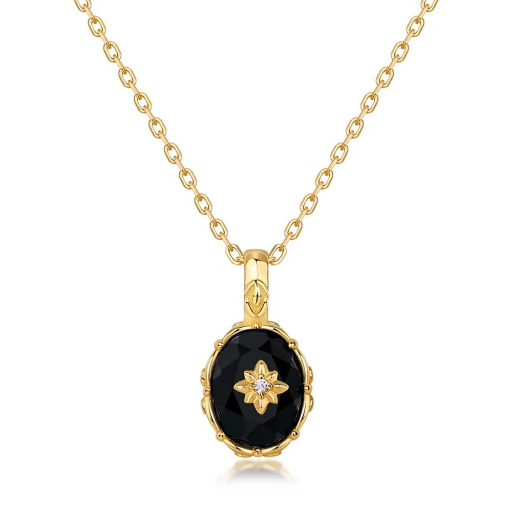 "Night Mystery" Pendant in Black Agate