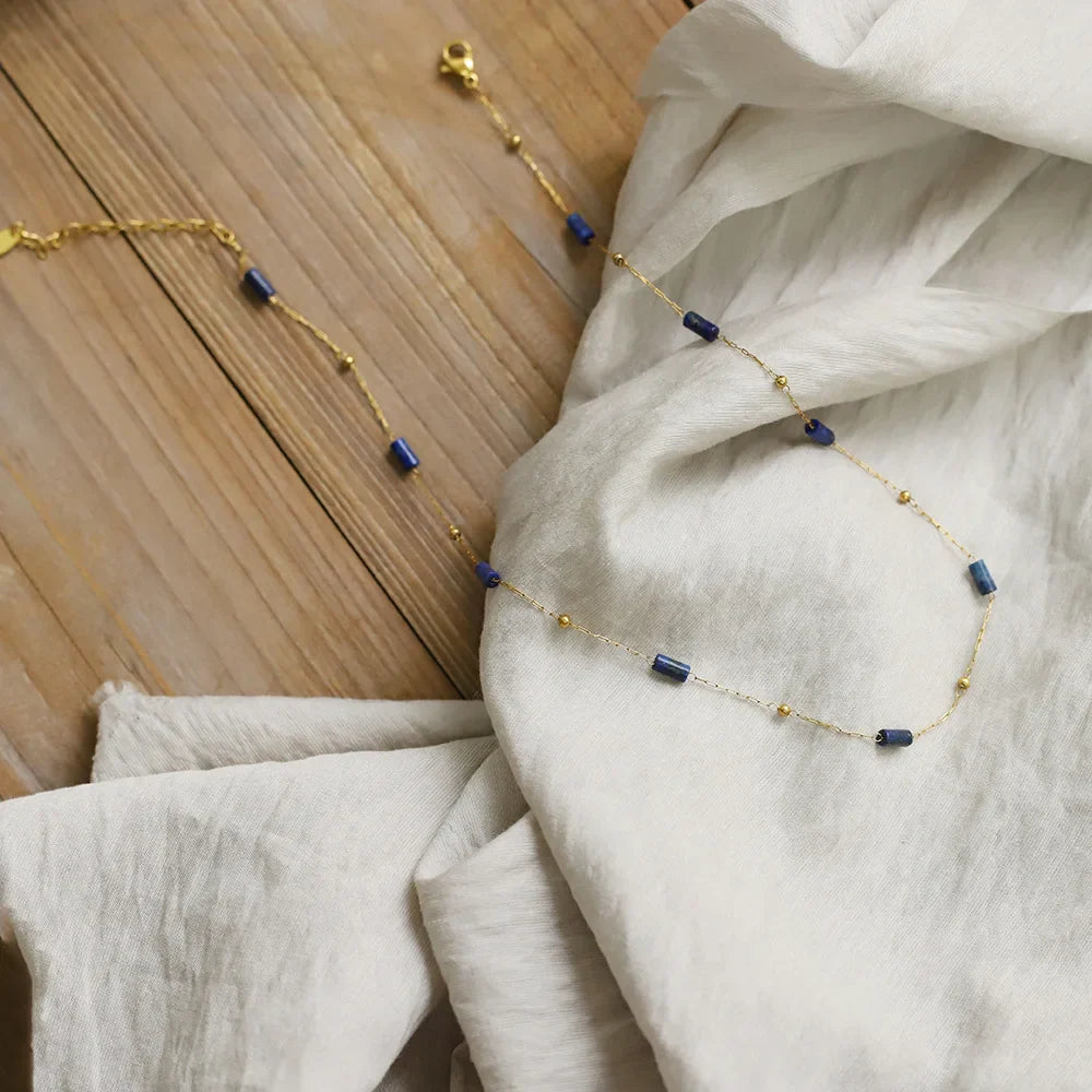 "Harmonie Céleste" Set in Lapis Lazuli & Gold-Plated