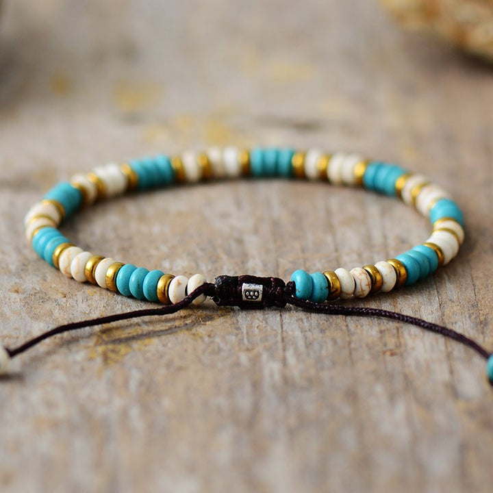 "Vibration" Bracelet in Turquoise & Howlite