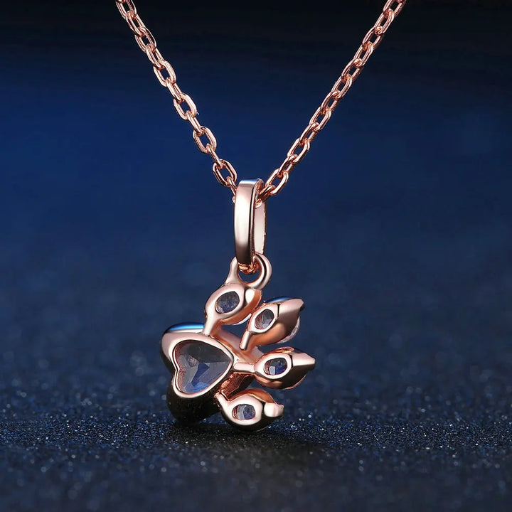 "Love Paw" Pendant in Rose Quartz