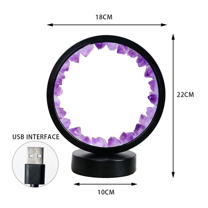 "Circle of Light" Lamp in Amethyst