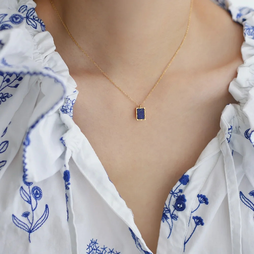 "Harmonie Céleste" Set in Lapis Lazuli & Gold-Plated
