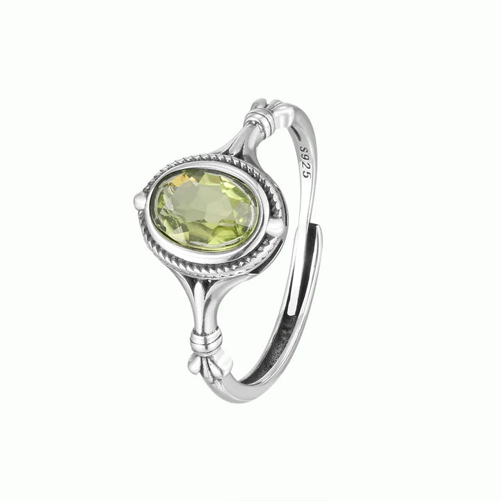 Adjustable Ring "Clarity of Mind" in Peridot