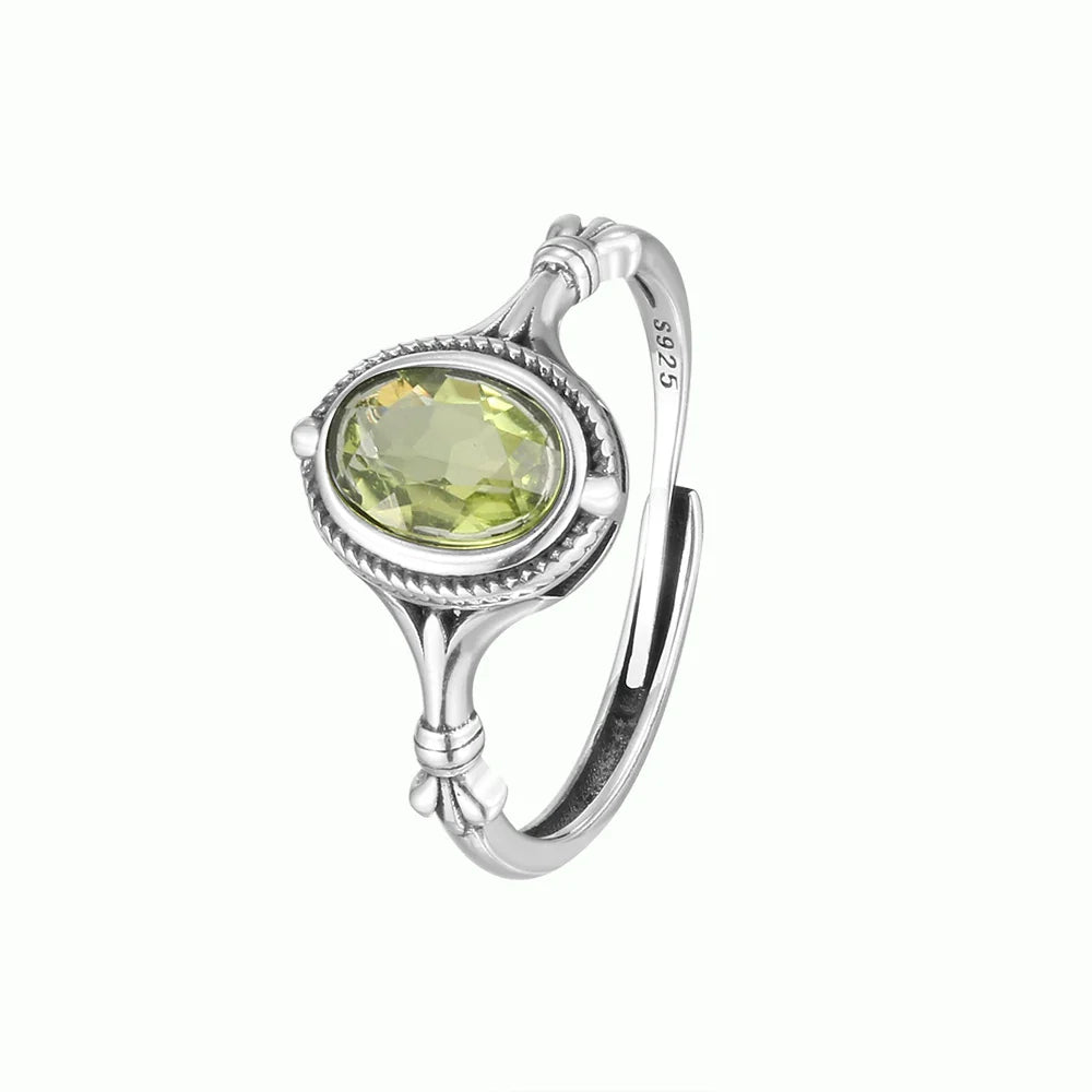 "Clarity of Mind" Adjustable Ring in Peridot