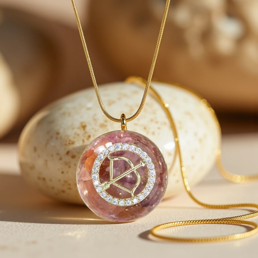 Orgonite Pendant "Astrological Sign" in Natural Stone