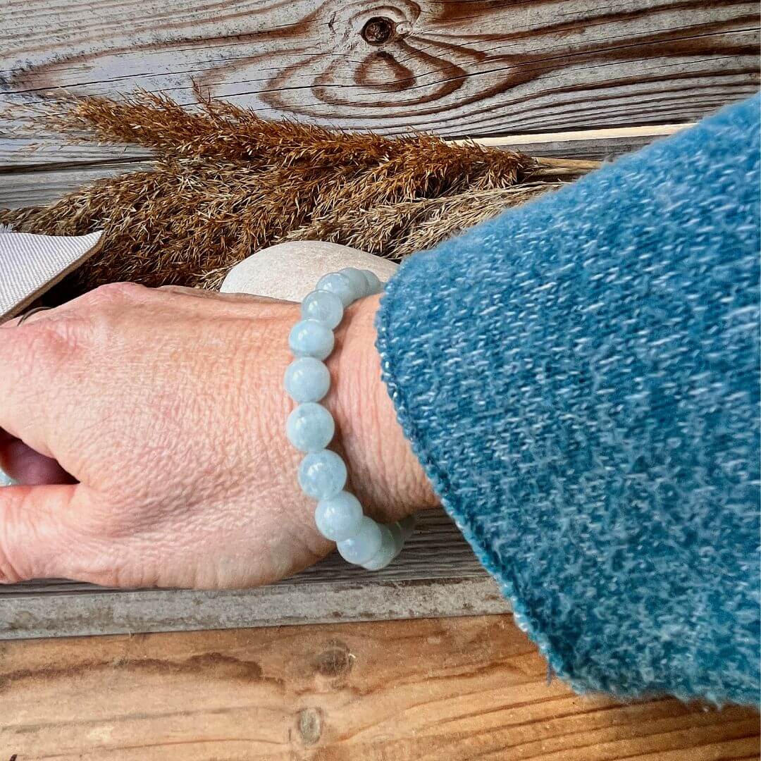 "Bonheur" Bracelet in Aquamarine