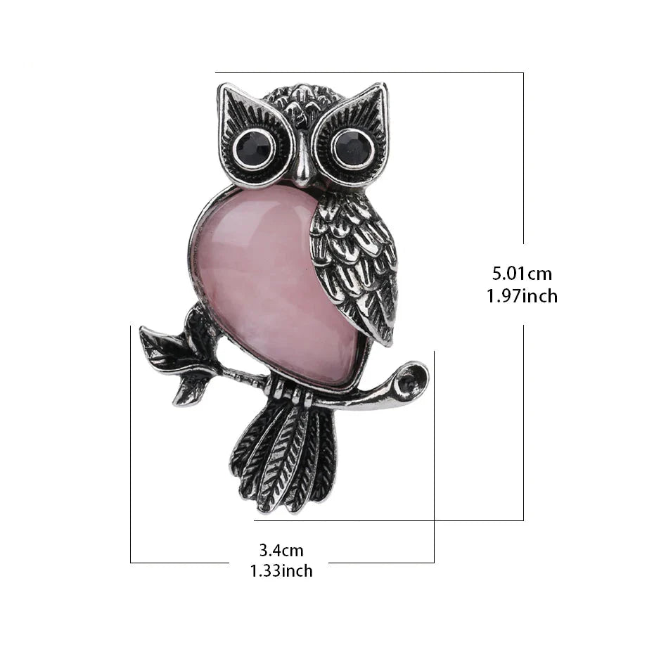 "Owl Spirit" Necklace – Intuitive Guide in Power Stones