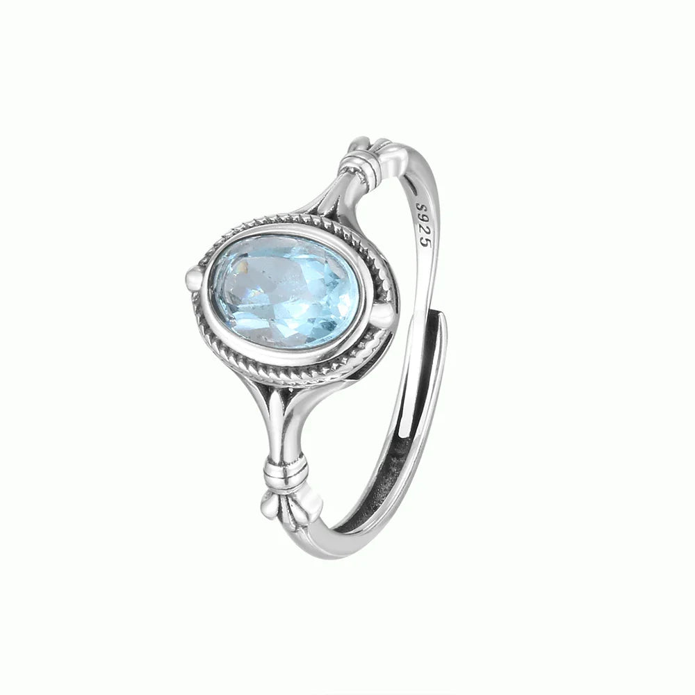 "Peaceful Glow" Ring in Blue Topaz