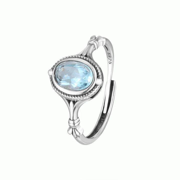 "Peaceful Glow" Ring in Blue Topaz