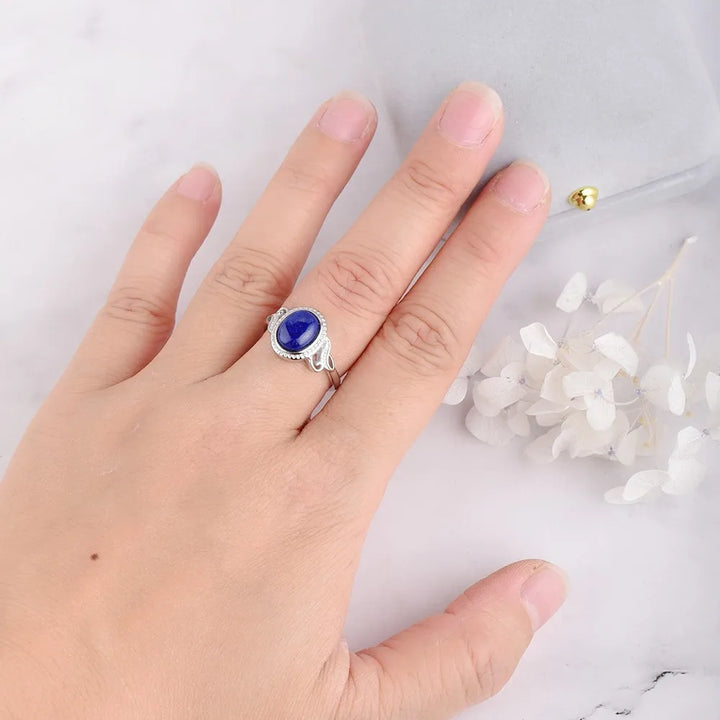Adjustable Ring "Celestial Harmony" in Lapis Lazuli
