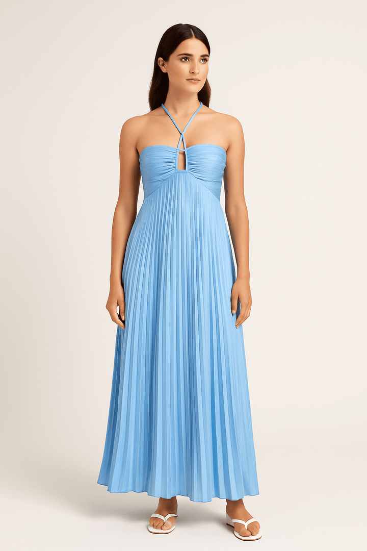 SOHO | Breathable Women's Halter Top with Pleats and Neckline