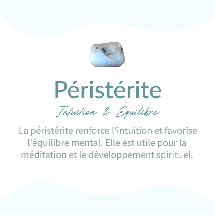 "Aura Protective" Adjustable Ring in White Labradorite