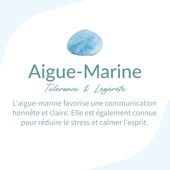 Adjustable "Sea Crystal" Ring in Aquamarine