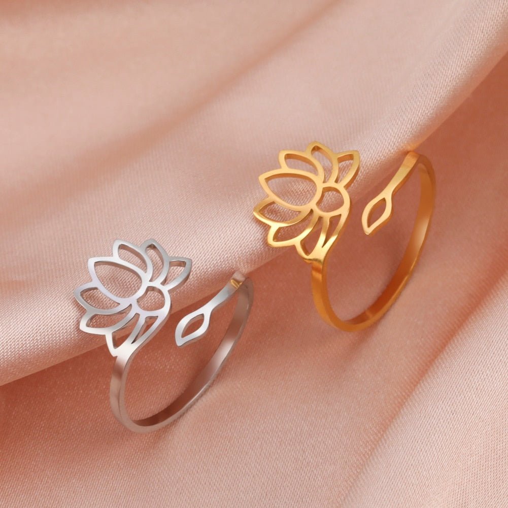 Adjustable Divine Lotus Ring
