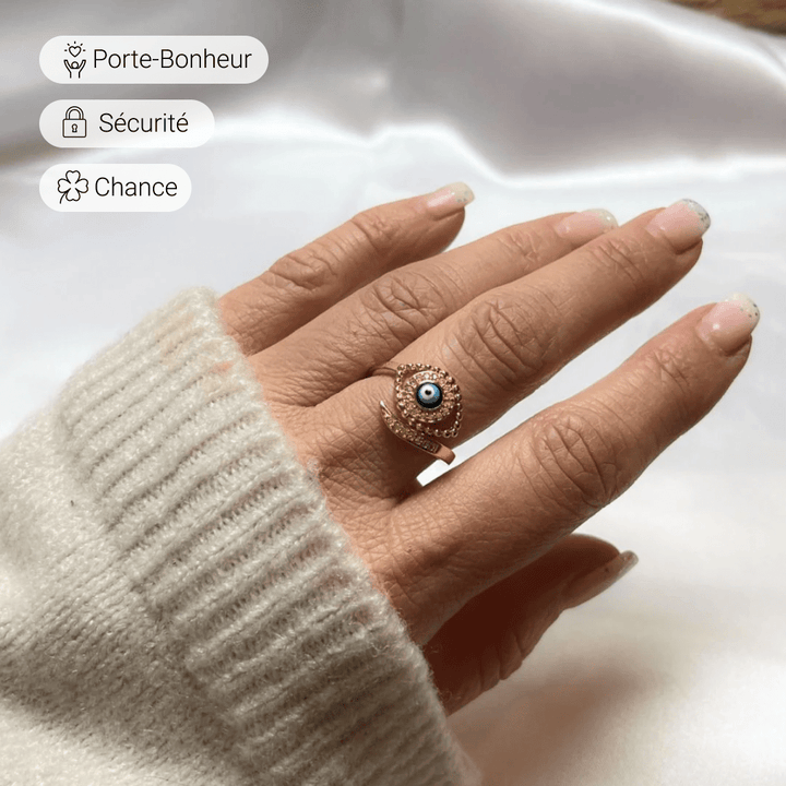 Adjustable Blue Eye Lucky Ring