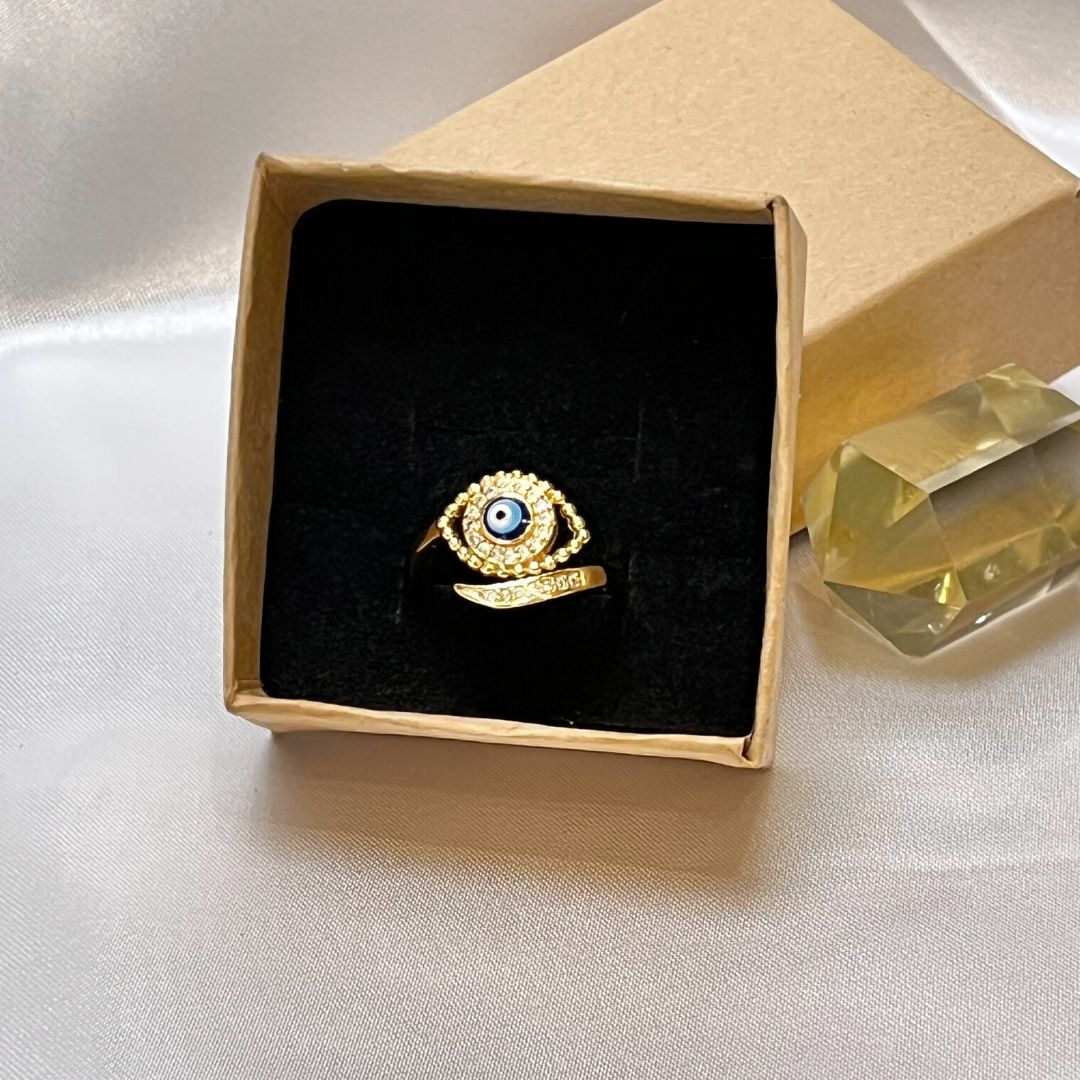 Adjustable Blue Eye Lucky Ring
