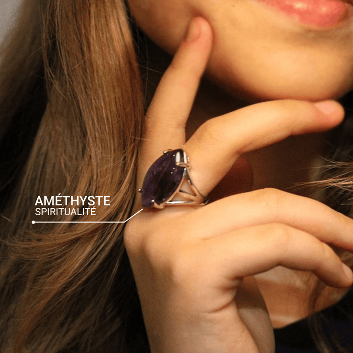 "Vision" Adjustable Ring in Natural Stone
