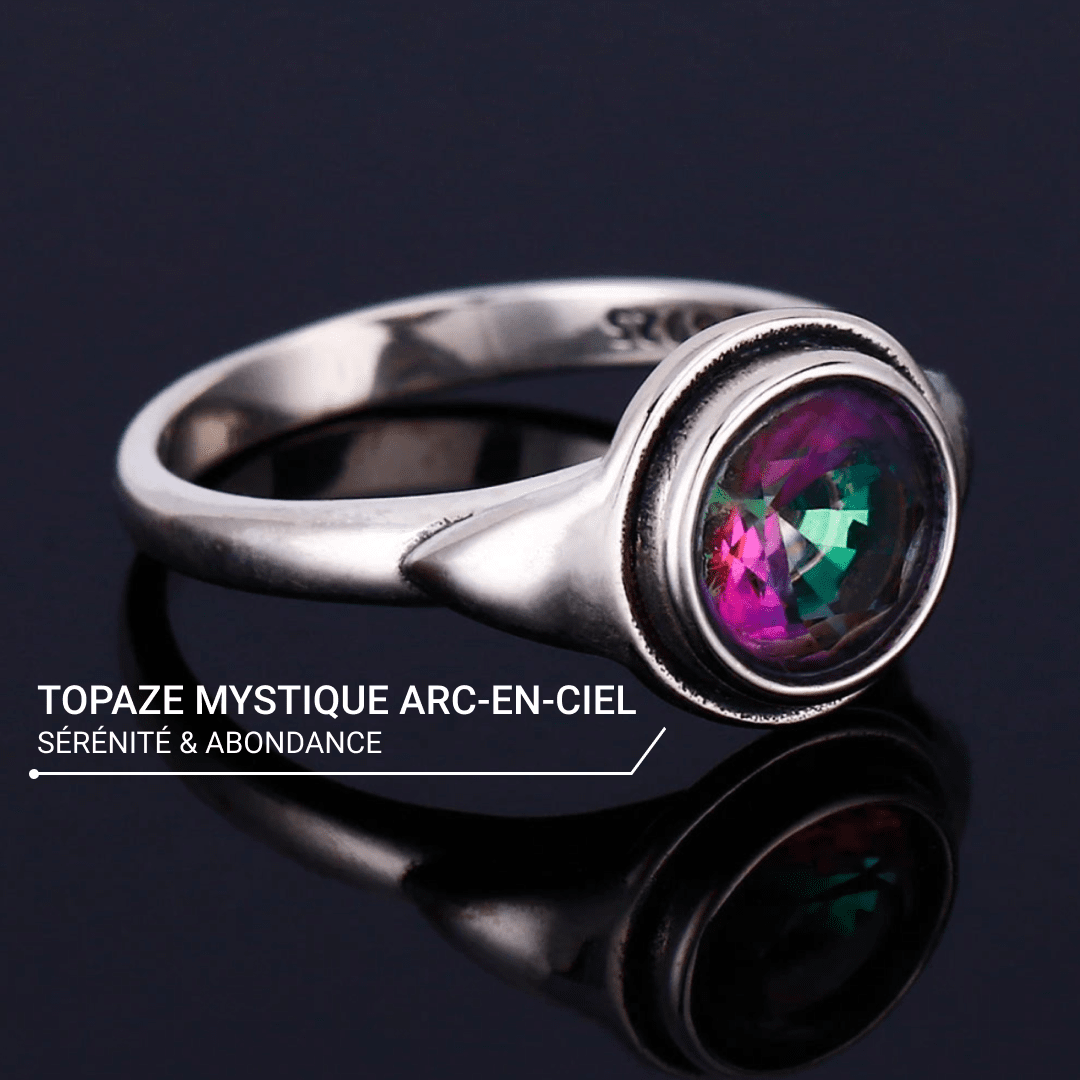 Rainbow Mystic Topaz & Silver Ring
