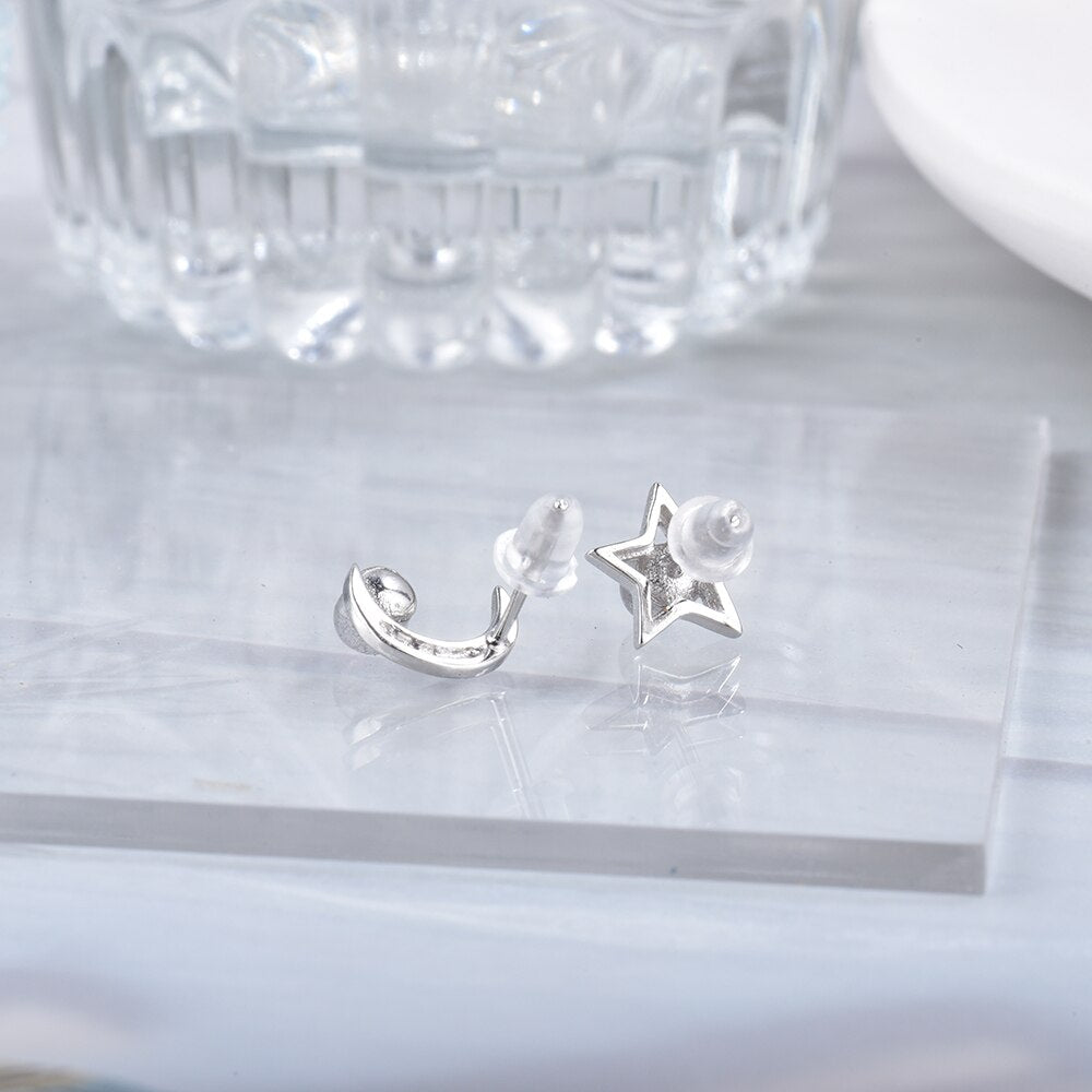 "Lunar Star" Earrings in Labradorite & Silver