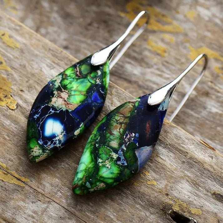 "Rhéa" Jasper Earrings