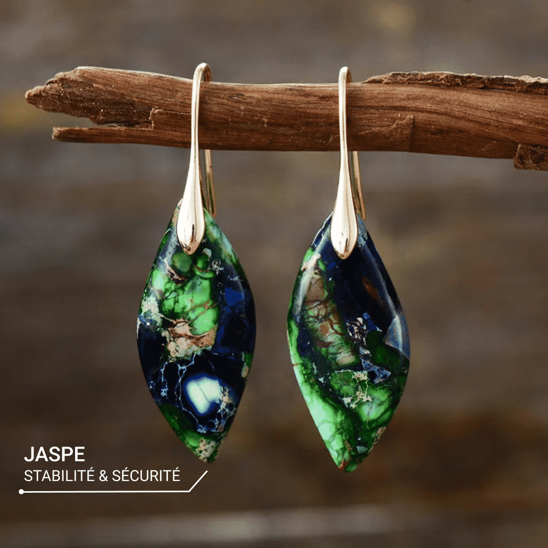 "Rhéa" Jasper Earrings