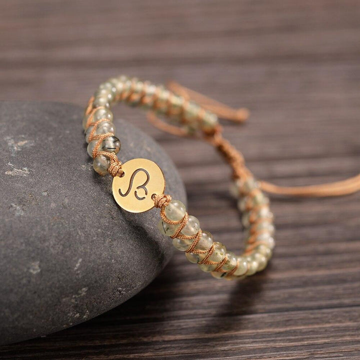 "Woven Bracelet '12 Constellations' in Natural Stones"
