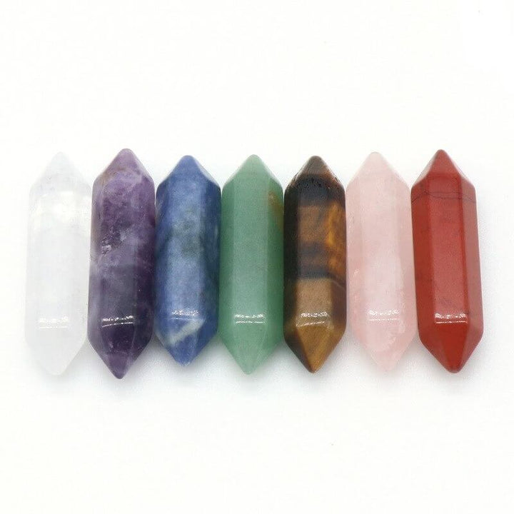 Reiki Set - Set of 7 Natural Stones & 7 Double Points