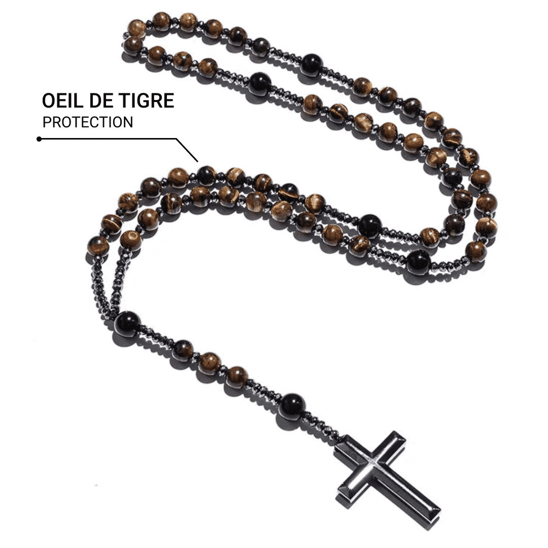 "Protection" Beaded Necklace in Tiger's Eye