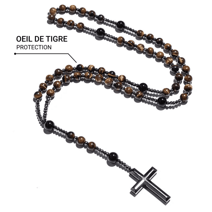 "Protection" Beaded Necklace in Tiger's Eye