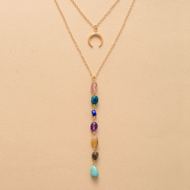 Double Necklace "Cascade of the 7 Chakras"
