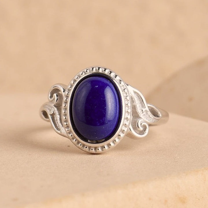 Adjustable Ring "Celestial Harmony" in Lapis Lazuli