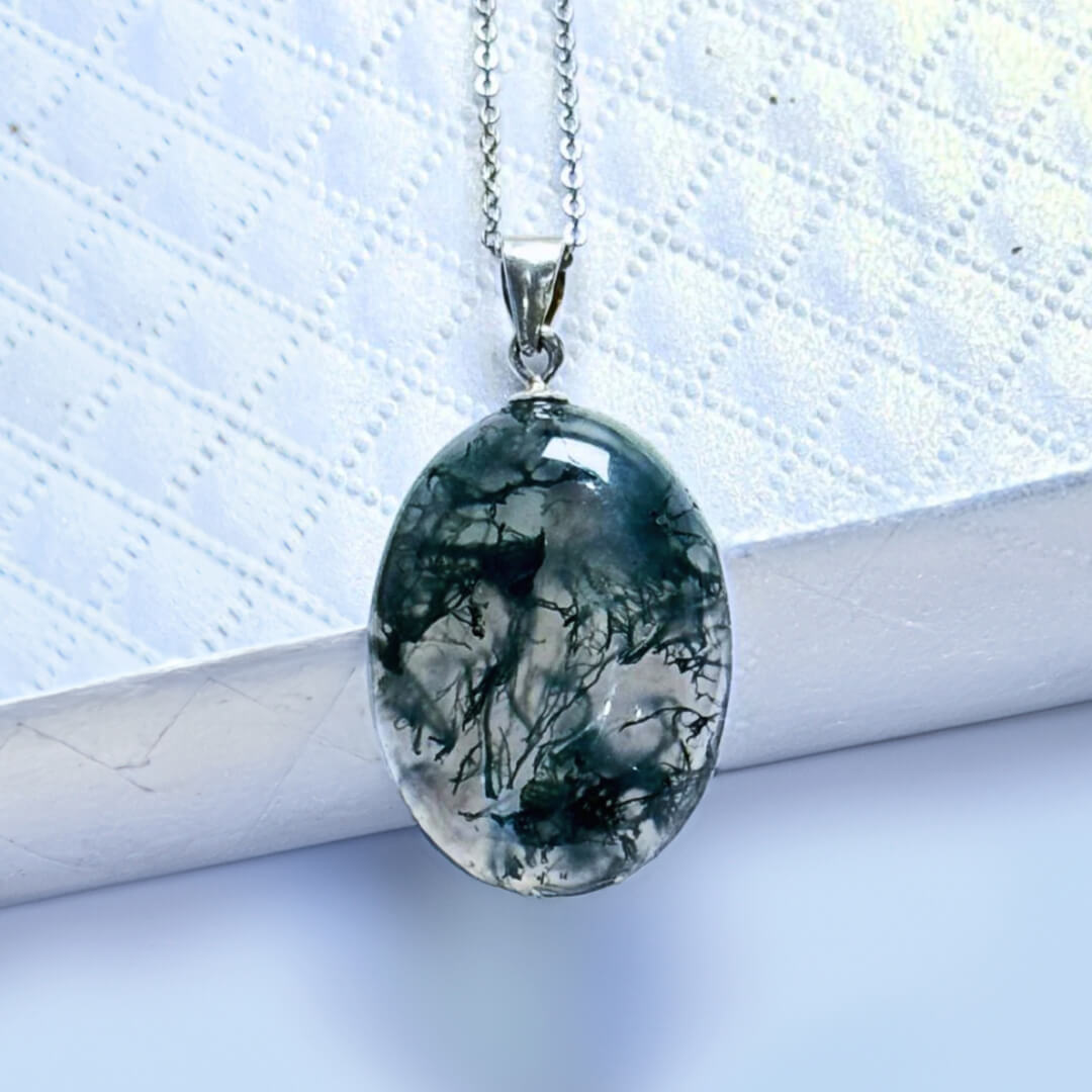 "Natural Serenity" Moss Agate Pendant