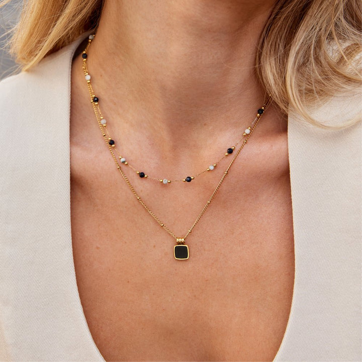 Midnight Luna Stone Necklace