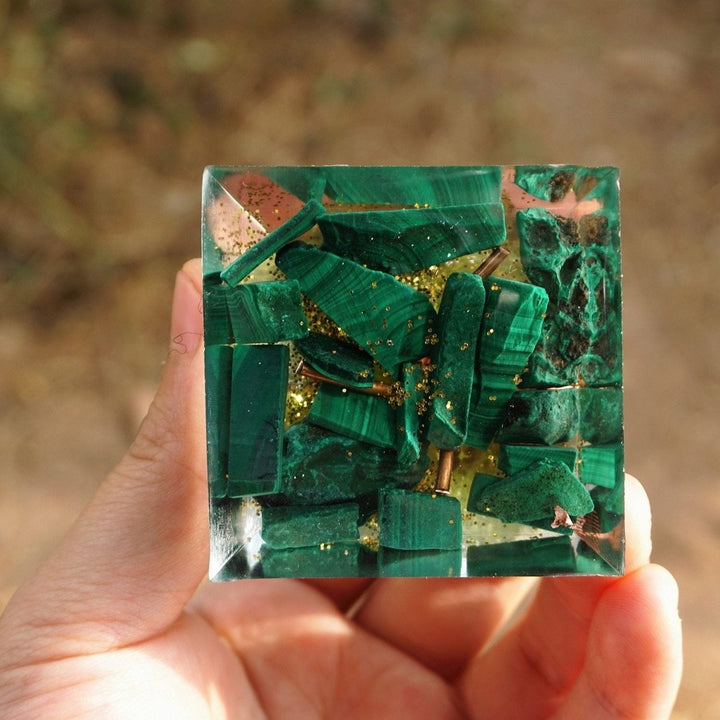 Orgonite "Rebirth Tree of Life" in Peridot & Malachite