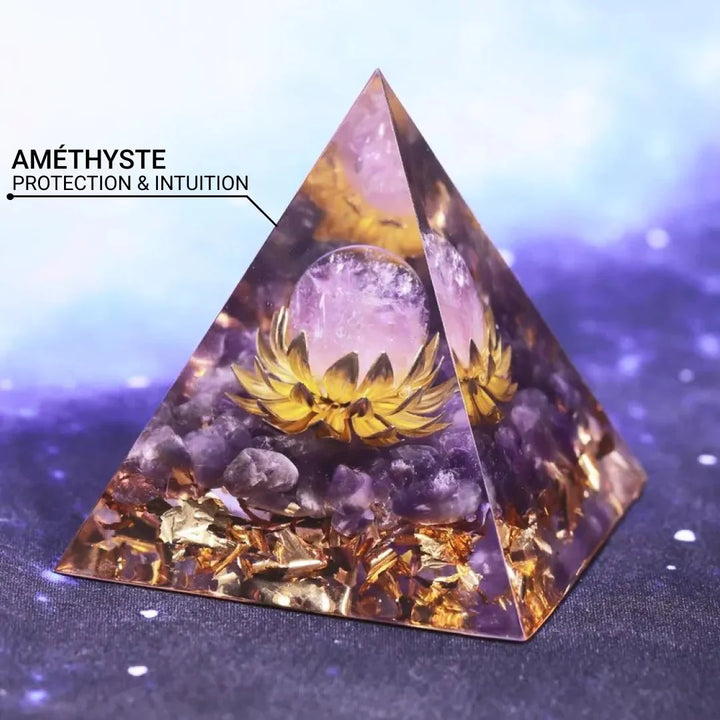 Orgonite "Divine Lotus" in Amethyst