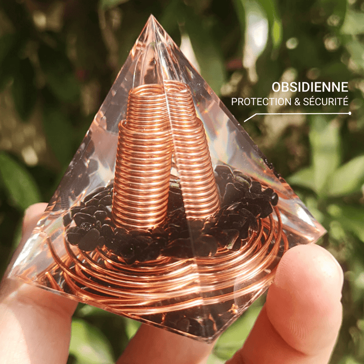 Orgonite "Amplified Energy Protection" in Obsidian