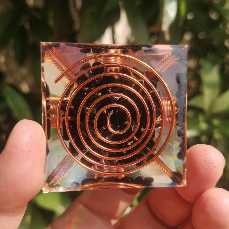 Orgonite "Amplified Energy Protection" in Obsidian