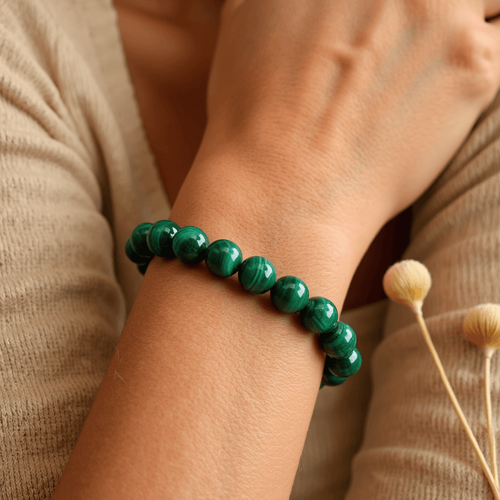"Purification" Bracelet in Genuine Malachite